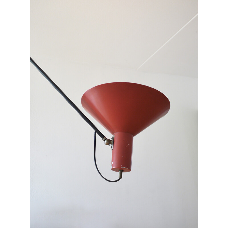 Vintage Counterbalance pendant lamp by Jjm.Hoogervorst for Anvia, 1950s