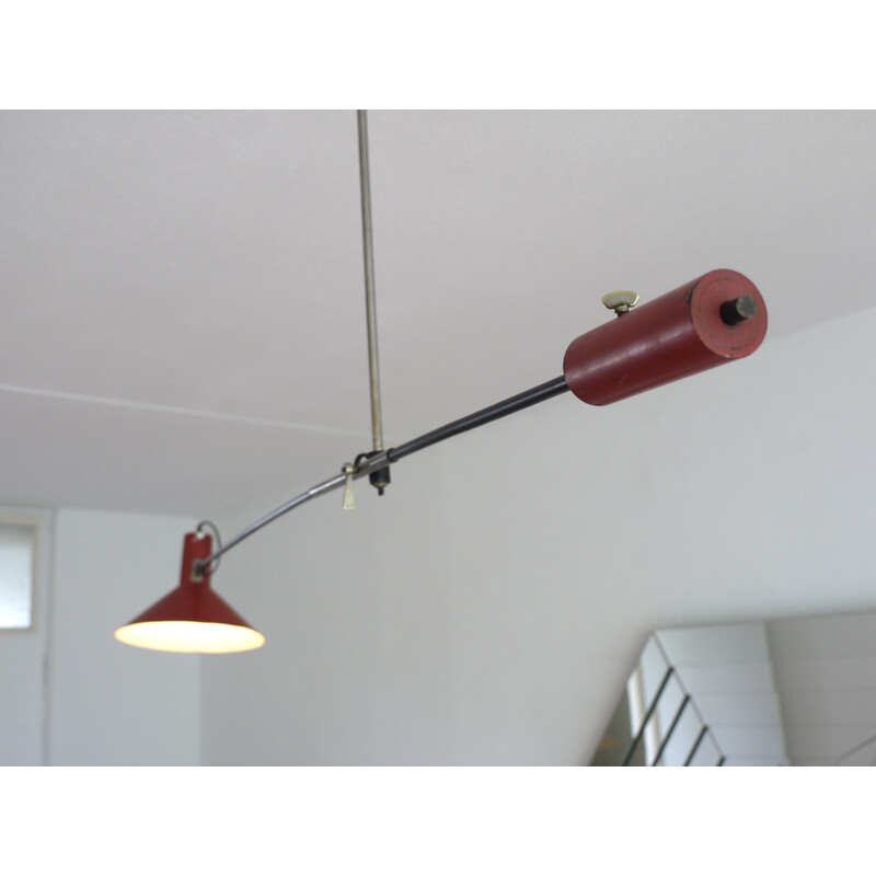 Lampada a sospensione Counterbalance vintage di Jjm.Hoogervorst per Anvia, 1950