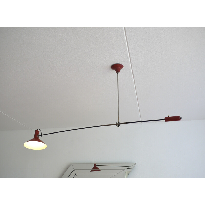 Vintage Counterbalance pendant lamp by Jjm.Hoogervorst for Anvia, 1950s