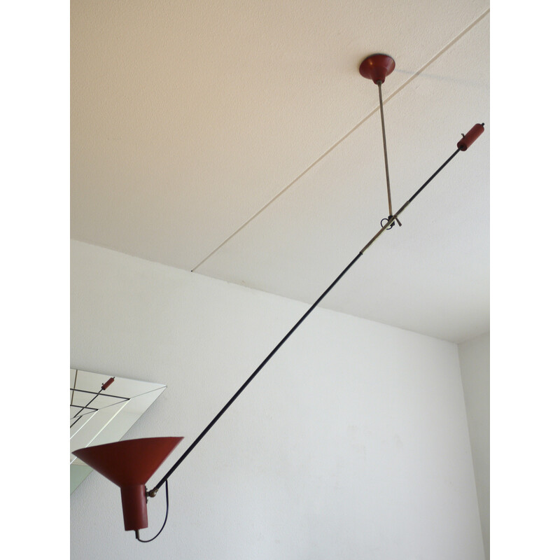 Vintage Counterbalance pendant lamp by Jjm.Hoogervorst for Anvia, 1950s