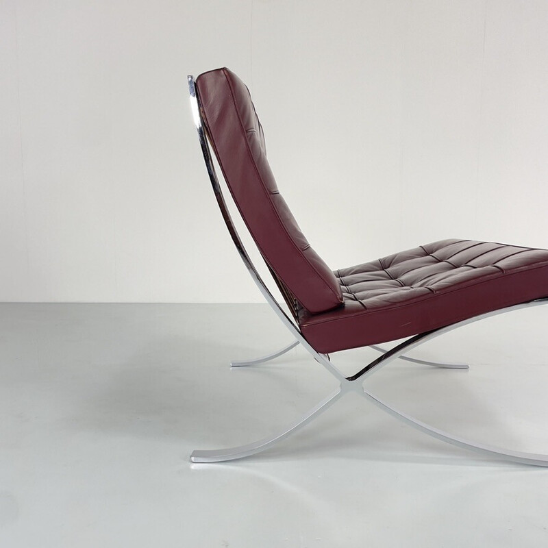 Pareja de sillones vintage "Barcelona" de Ludwig Mies van der Rohe para Knoll, USA 1980