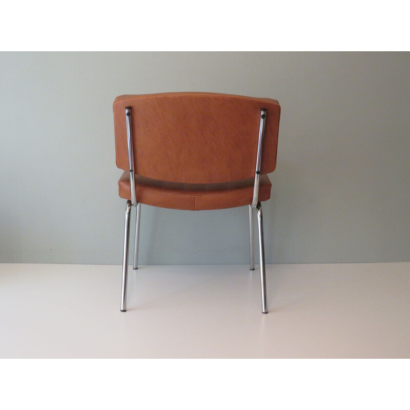 Cadeira lateral Vintage modelo "Conseil" de Pierre Guariche para Meurop, Bélgica 1960