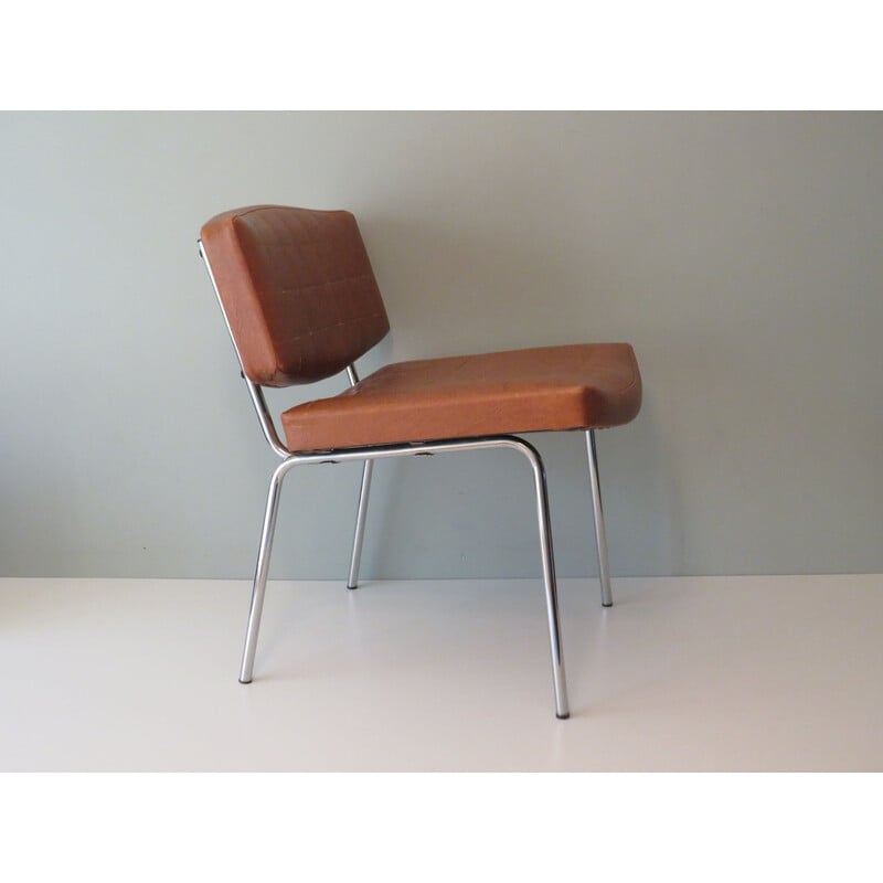 Vintage side chair model "Conseil" by Pierre Guariche for Meurop, Belgium 1960
