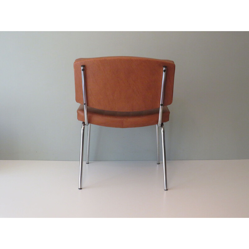 Cadeira lateral Vintage modelo "Conseil" de Pierre Guariche para Meurop, Bélgica 1960