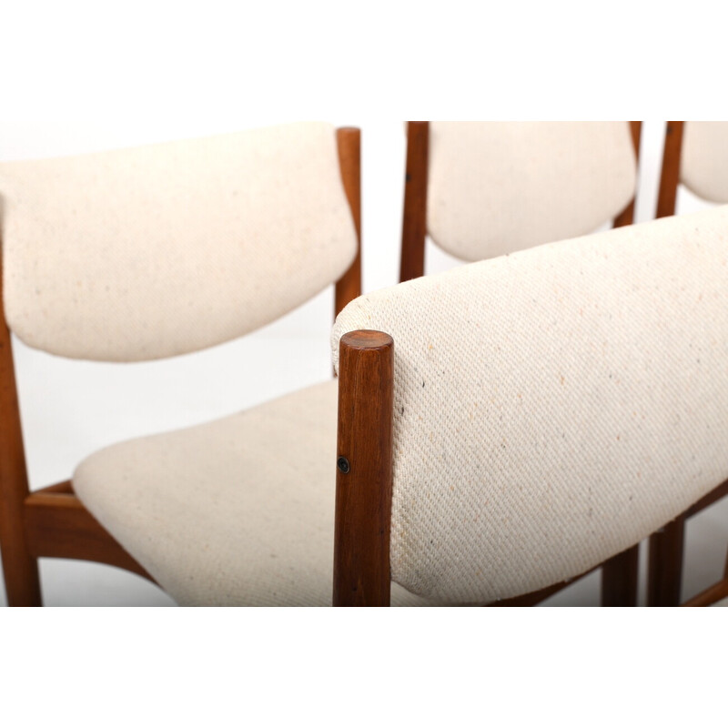 Set of 6 vintage chairs model 197 in teak by Finn Juhl for France and Søn, Denmark 1960s