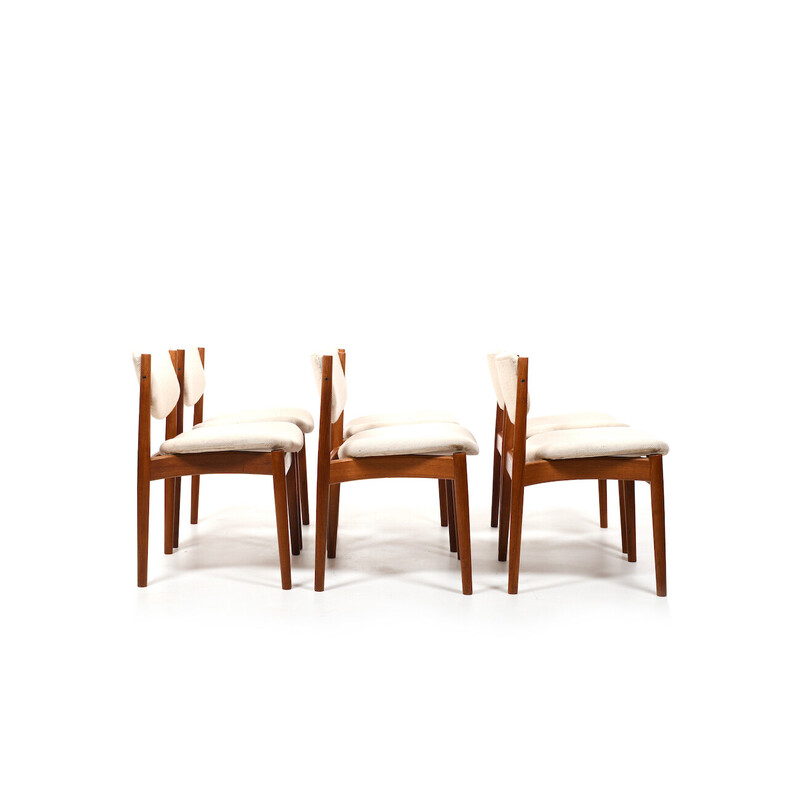 Set of 6 vintage chairs model 197 in teak by Finn Juhl for France and Søn, Denmark 1960s