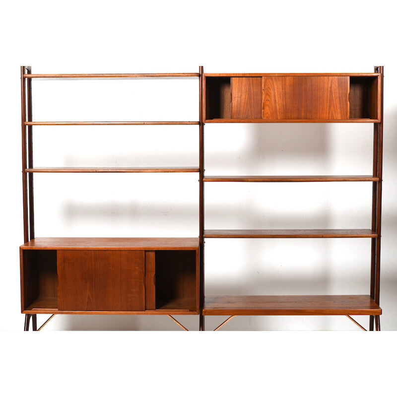 Vintage freestanding bookcase in teak by Kurt Østervig, Denmark 1960s