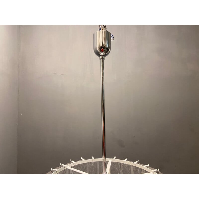 Lámpara de tubo de mediados de siglo en cristal de Murano de Venini, años 70