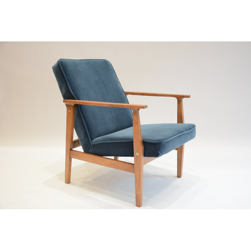 Soviet design armchair in blue - 1960s
