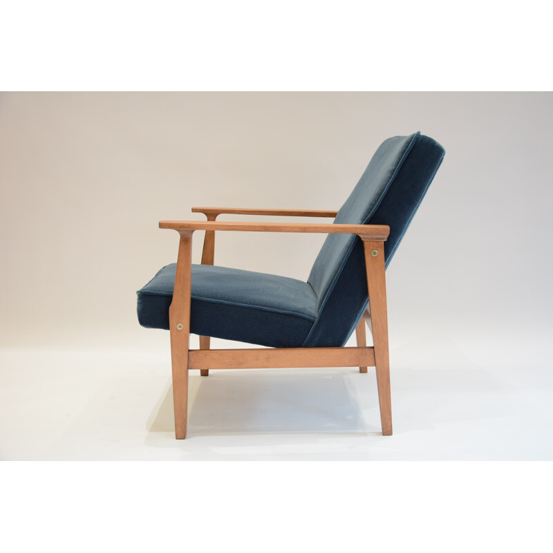 Soviet design armchair in blue - 1960s