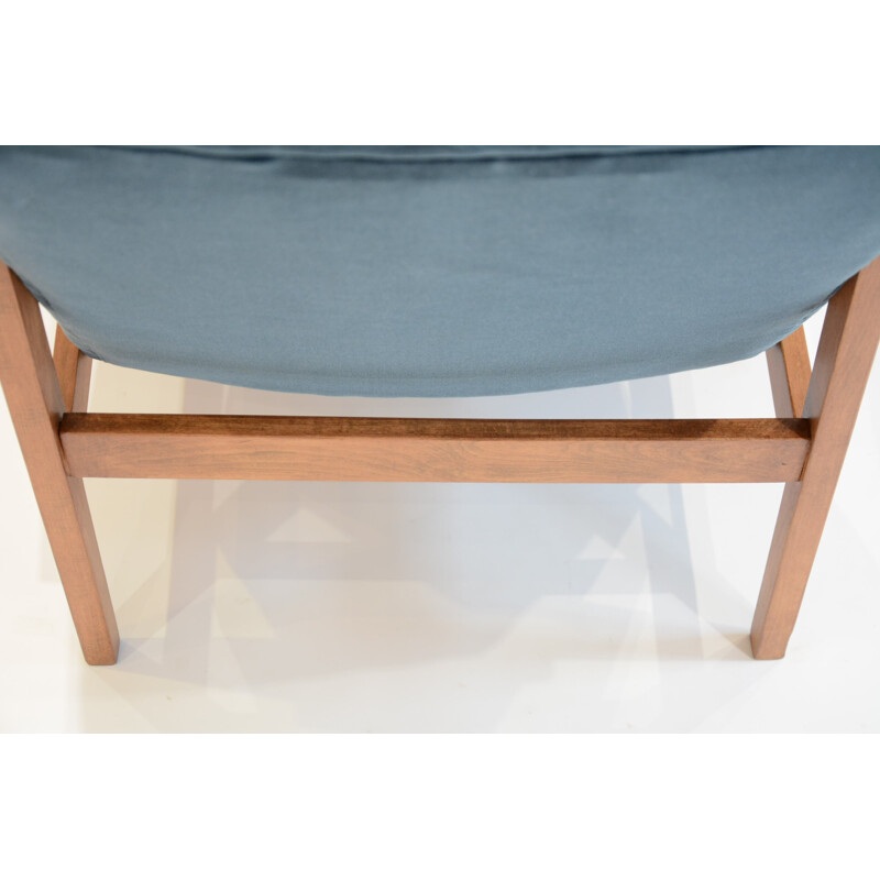 Fauteuil design soviétique bleu - 1960