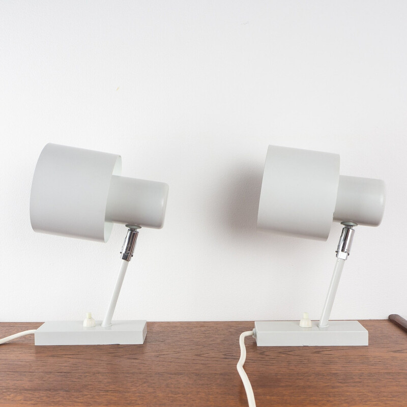 Pair of Danish vintage wall lamps Alfa by Jo Hammerborg for Fog og Morup, 1963