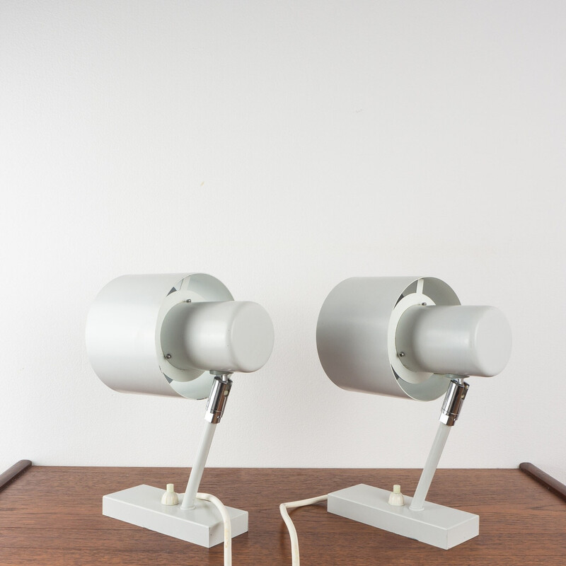 Pair of Danish vintage wall lamps Alfa by Jo Hammerborg for Fog og Morup, 1963