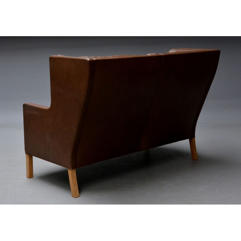 Vintage leather sofa by Borge Mogensen