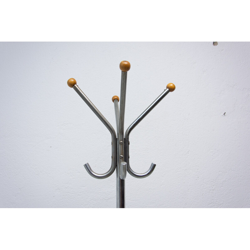 Vintage Bauhaus chrome coat rack, 1930s