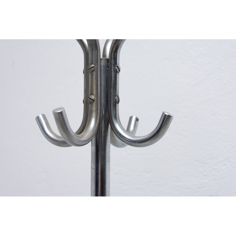 Vintage Bauhaus chrome coat rack, 1930s