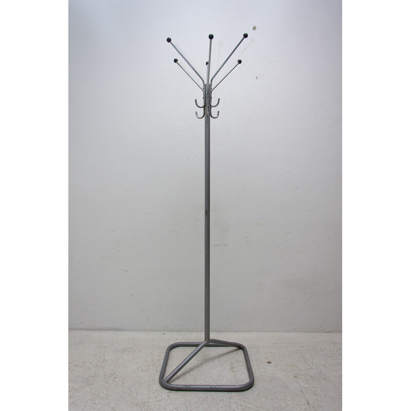 Vintage Bauhaus chrome plated coat rack, Czechoslovakia 1930s