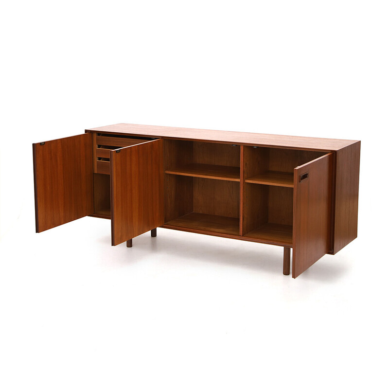 Credenza vintage con 3 vani e cassetti, anni '50