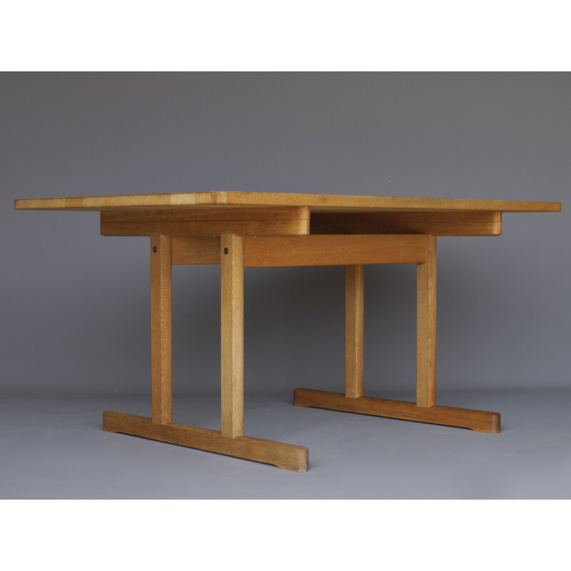 Mesa de comedor vintage de madera de roble de Børge Mogensen para Fredericia, Dinamarca años 60