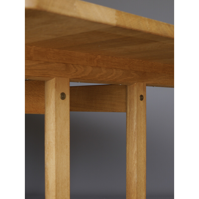 Mesa de comedor vintage de madera de roble de Børge Mogensen para Fredericia, Dinamarca años 60