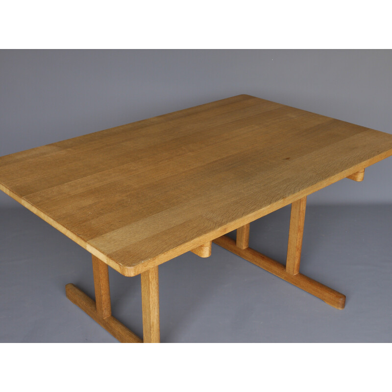 Mesa de comedor vintage de madera de roble de Børge Mogensen para Fredericia, Dinamarca años 60