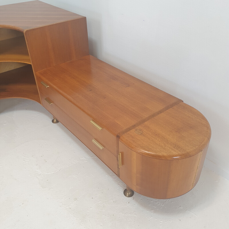 Credenza vintage in noce a 3 moduli di A.A. Patijn per Zijlstra, 1950