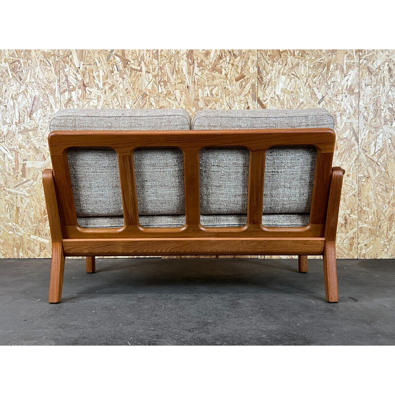 Sofá de teca Vintage de 2 lugares por J. Kristensen, Dinamarca 1960-1970