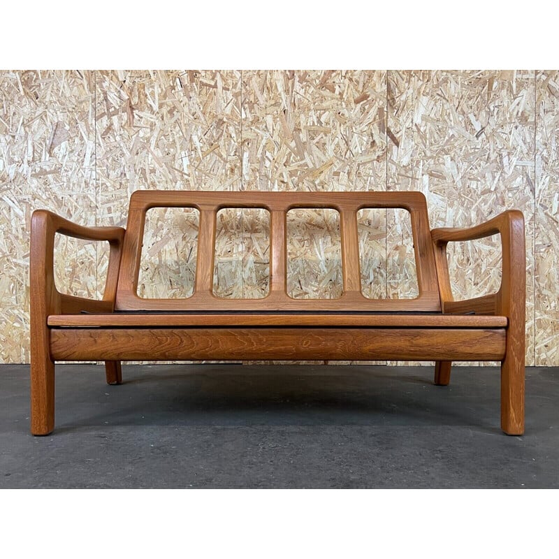 Vintage Teakholz-Zweisitzer-Sofa von J. Kristensen, Dänemark 1960-1970