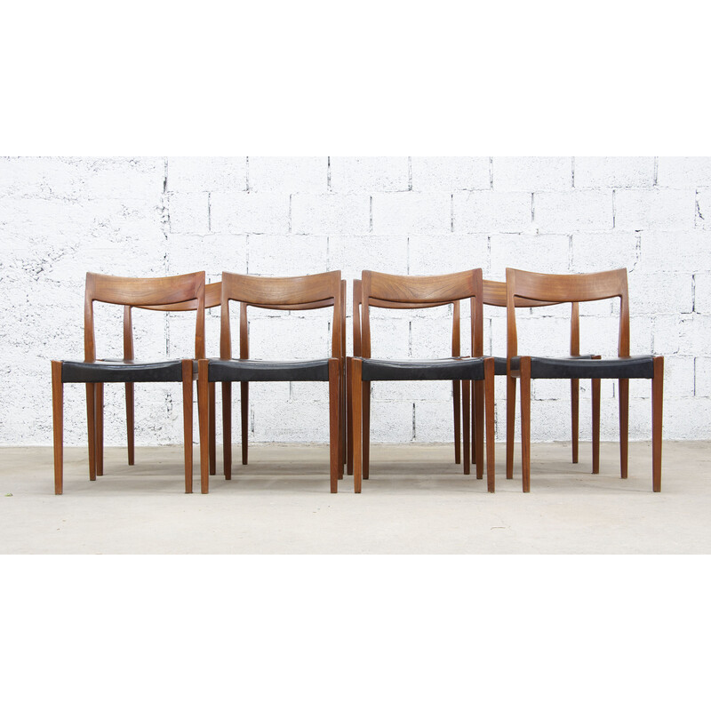 Conjunto de 8 cadeiras vintage modelo "Kontiki" de Yngve Ekström para Hugo Troeds