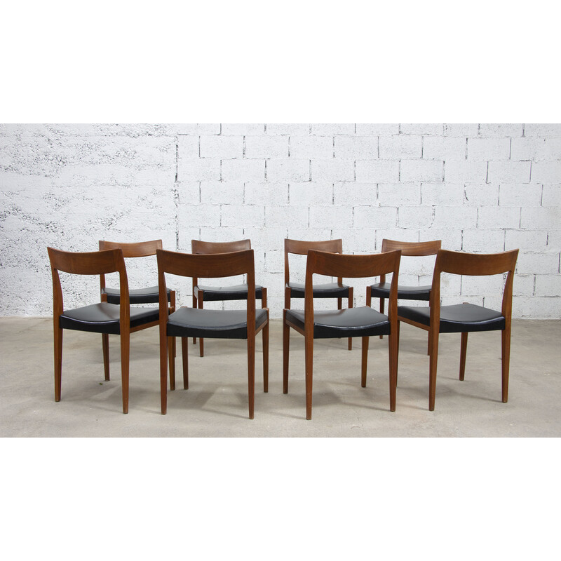 Conjunto de 8 cadeiras vintage modelo "Kontiki" de Yngve Ekström para Hugo Troeds