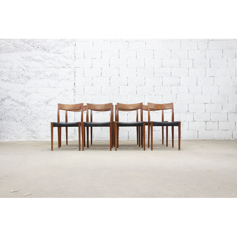 Set of 8 vintage chairs model "Kontiki" by Yngve Ekström for Hugo Troeds