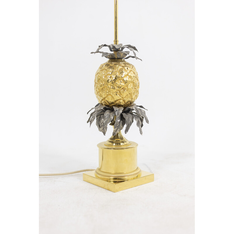 Vintage bronze Pineapple lamp by Maison Charles, 1960