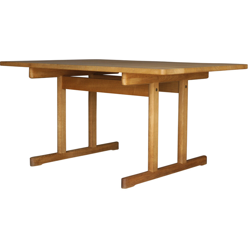 Mesa de comedor vintage de madera de roble de Børge Mogensen para Fredericia, Dinamarca años 60