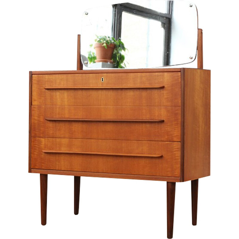 Danish dressing table with adjustable mirror in teak - 1960s