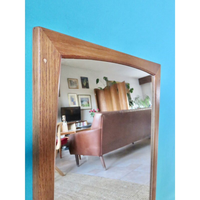 Vintage teak mirror by Aksel Kjersgaard, Denmark 1965