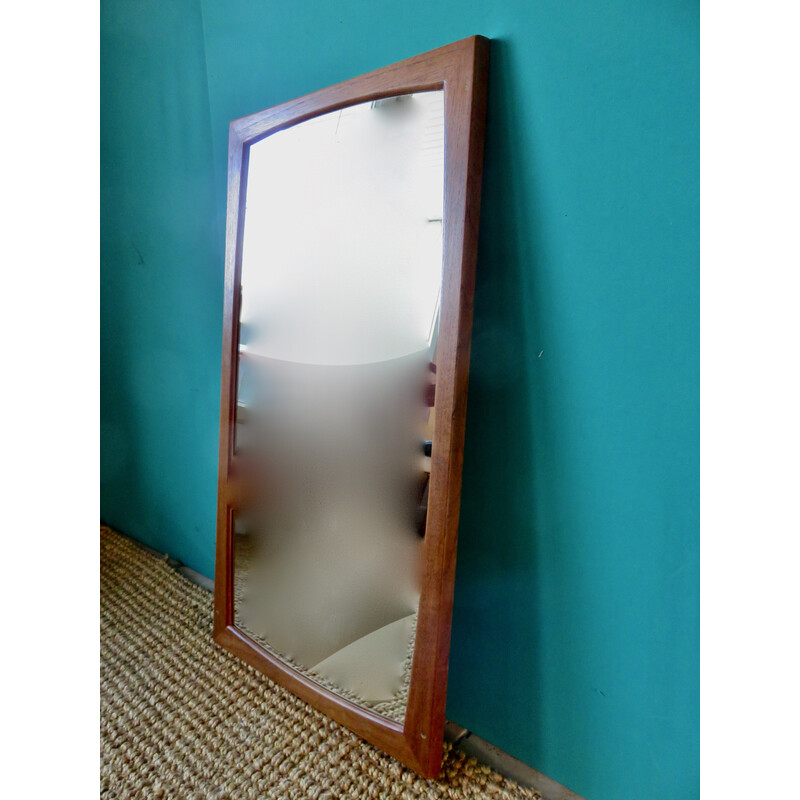 Vintage teak mirror by Aksel Kjersgaard, Denmark 1965