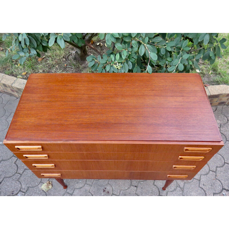 Vintage teak chest of drawers by Peter Moos, Denmark 1955