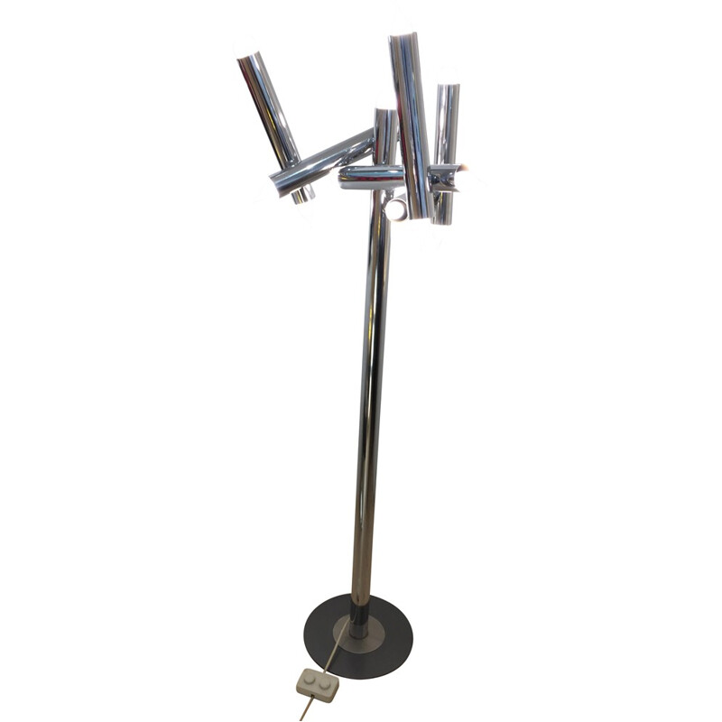 Esperia floor lamp in metal with 13 lights, Angelo BROTTO - 1970s