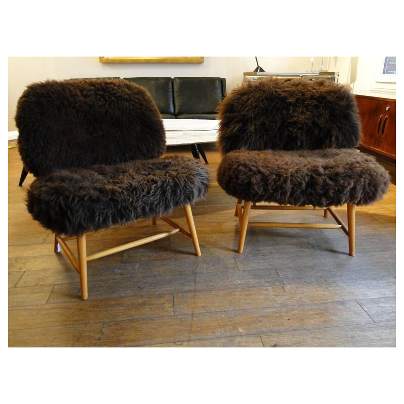 Pair of Ljungs Industrier AB "Te-Ve" lounge chairs, Alf SVENSSON - 1950s