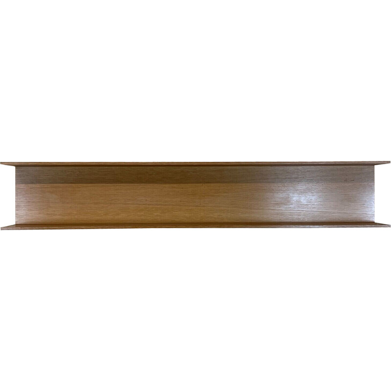 Vintage wall shelf in oakwood by Walter Wirz for Wilhelm Renz, 1960-1970s