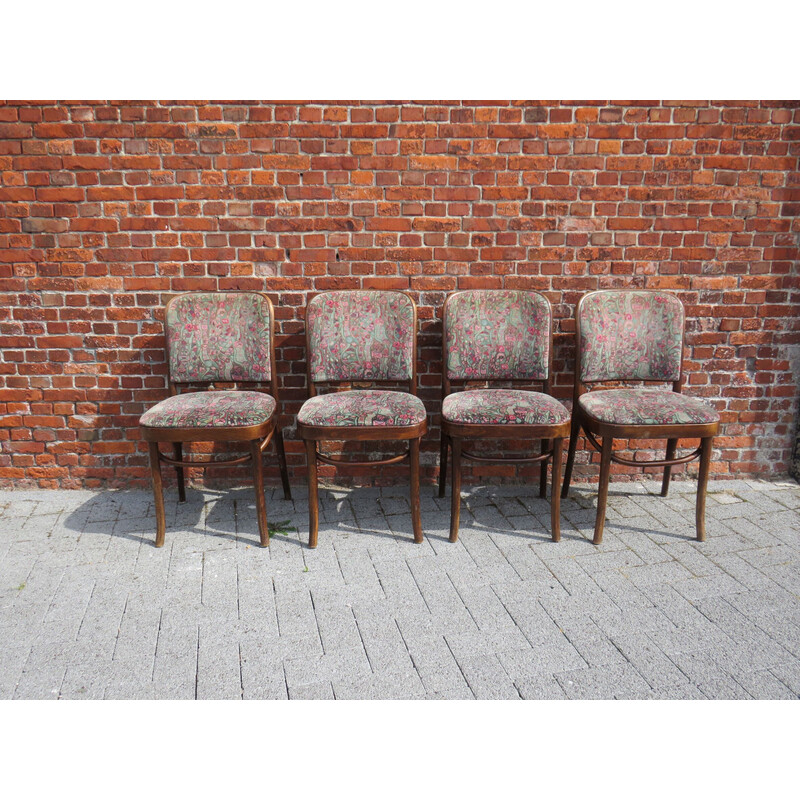Set di 4 sedie vintage modello Praga n° 811 di Josef Hoffmann per Thonet
