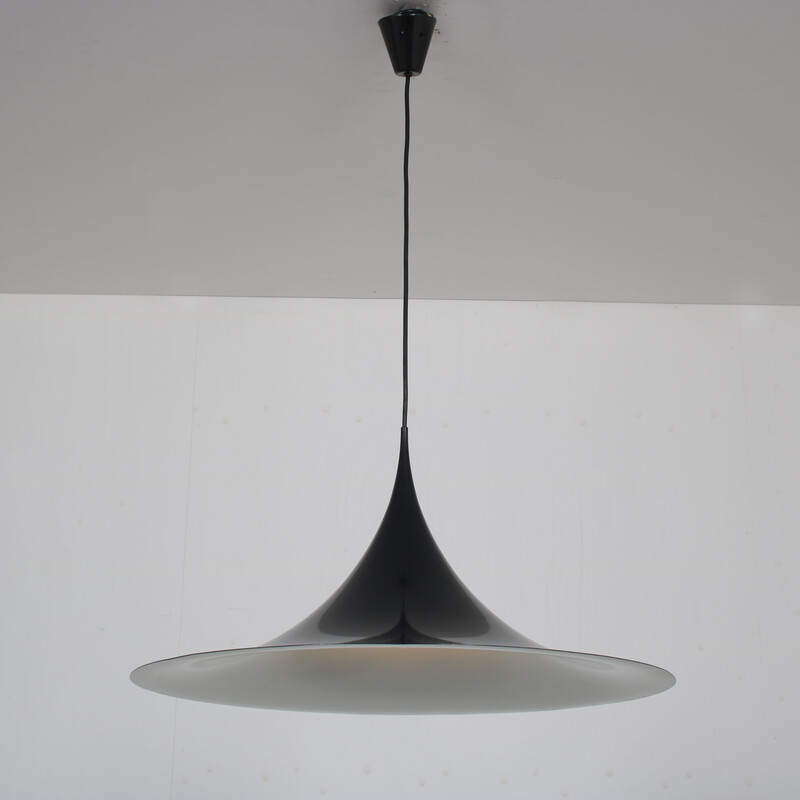 Vintage "Semi" pendant lamp by Claus Bonderup and Thorsten Thorup for Fog and Morup, Denmark 1960s
