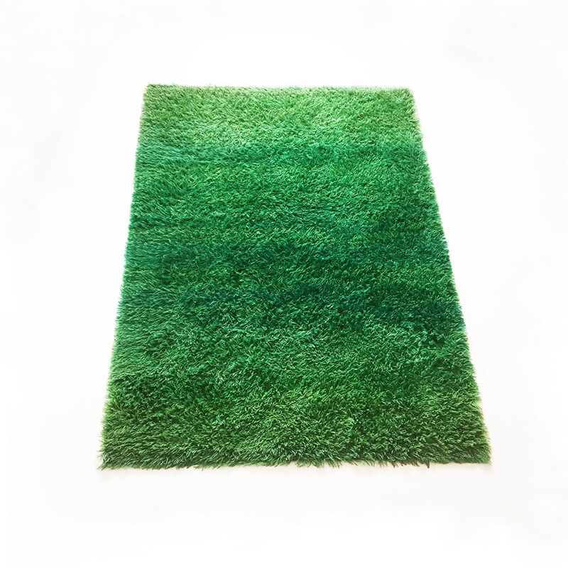 Green rya rug Wahlbecks AB,  Marianne RICHTER - 1960s