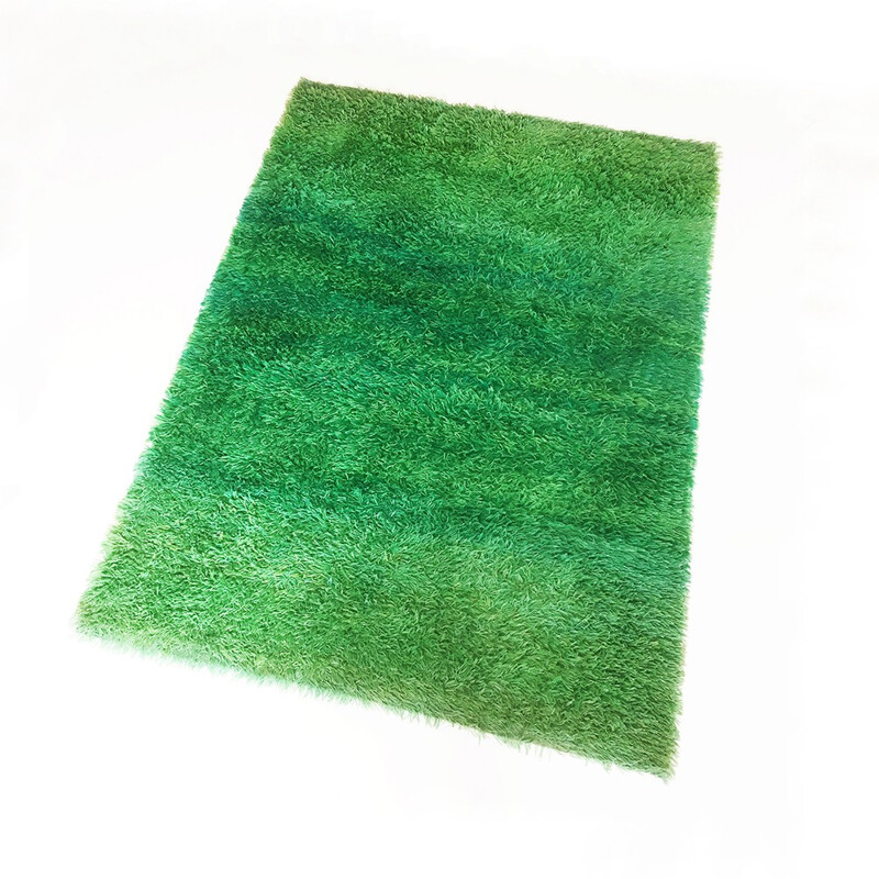 Green rya rug Wahlbecks AB,  Marianne RICHTER - 1960s