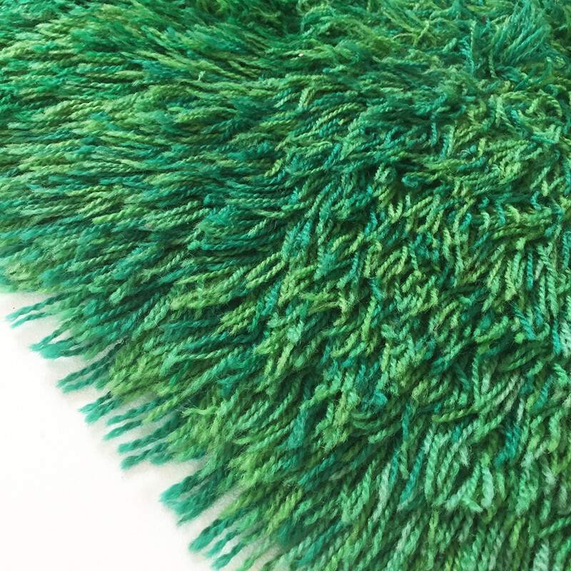 Green rya rug Wahlbecks AB,  Marianne RICHTER - 1960s