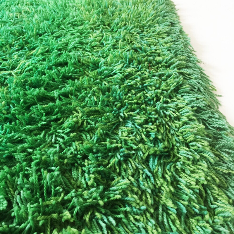 Green rya rug Wahlbecks AB,  Marianne RICHTER - 1960s