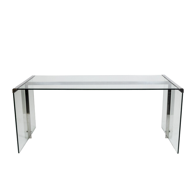 Mesa de vidro Vintage da Gallotti e Radice, 1970