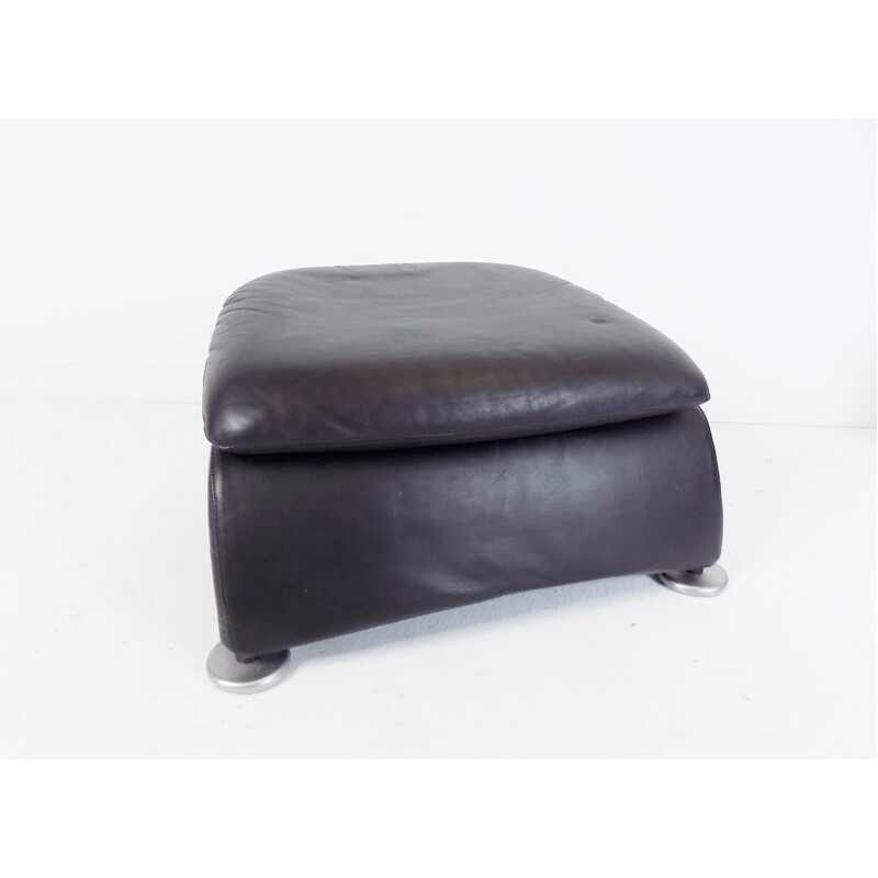 Vintage Montis Loge leather armchair with ottoman by Gerard van den Berg