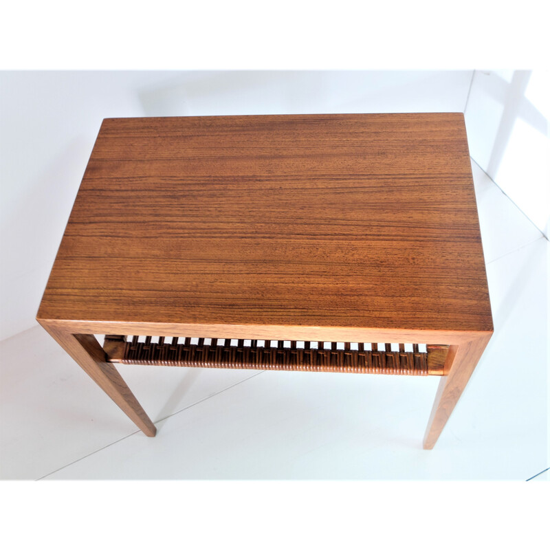 Tavolino vintage in teak di Severin Hansen per Haslev Mobelsnedkeri, Danimarca 1960