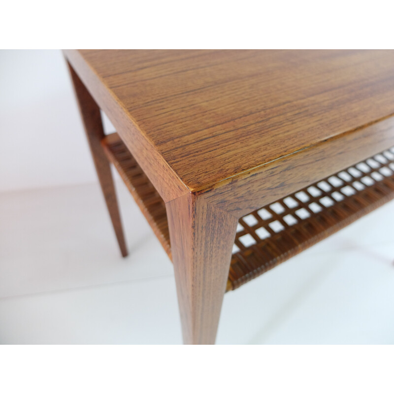 Vintage teak side table by Severin Hansen for Haslev Mobelsnedkeri, Denmark 1960